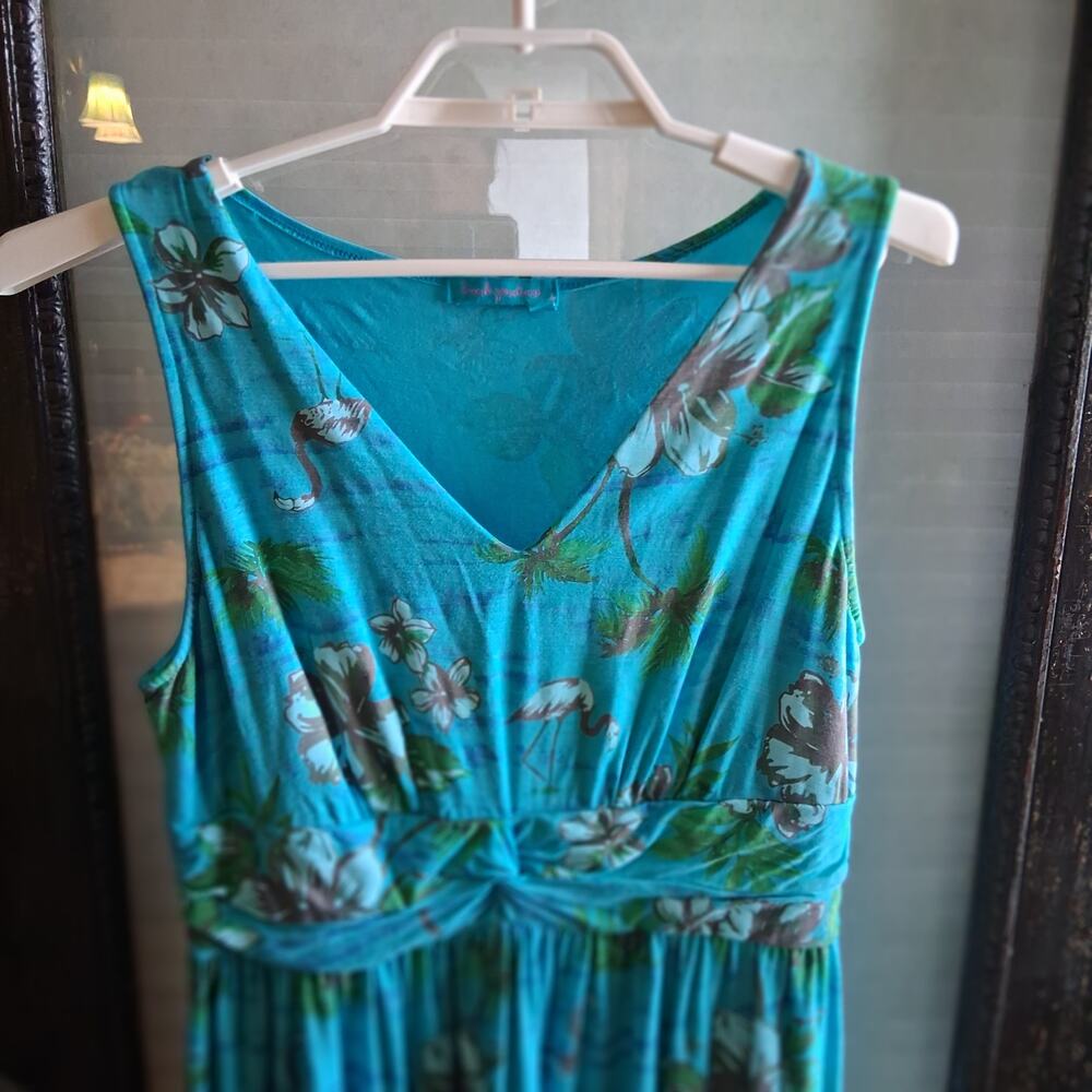 Fresh Produce dress womens XL tropic design flea market style USA knit - Picture 3 of 4
